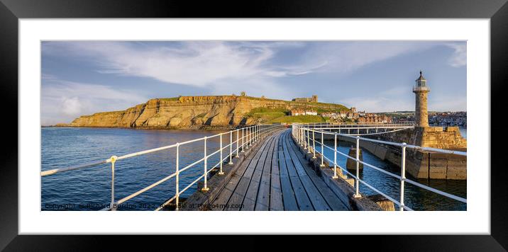 Whitby From The East Pier Framed Mounted Print by Richard Burdon
