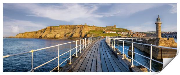 Whitby From The East Pier Print by Richard Burdon