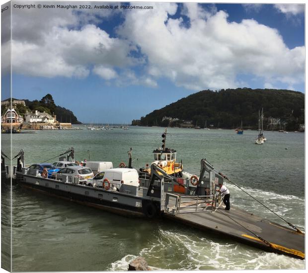 Car Ferry At Dartmouth Canvas Print by Kevin Maughan