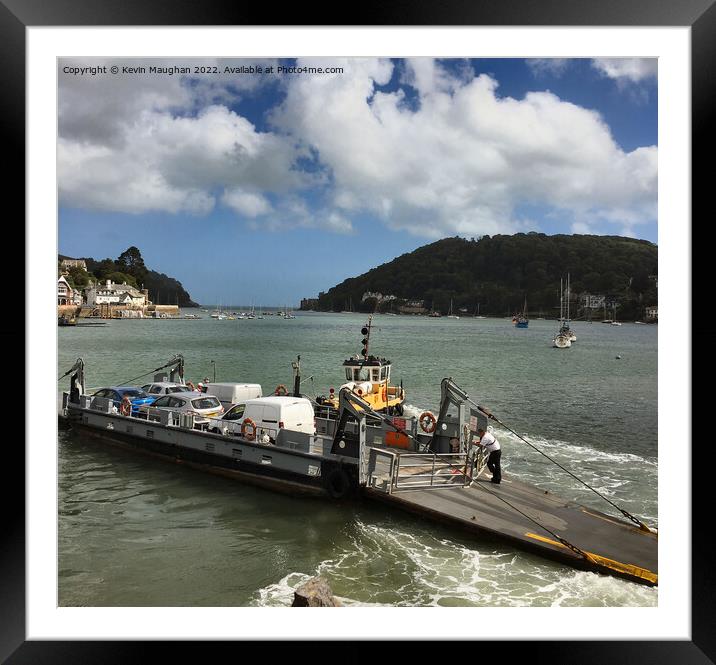 Car Ferry At Dartmouth Framed Mounted Print by Kevin Maughan