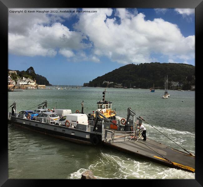 Car Ferry At Dartmouth Framed Print by Kevin Maughan