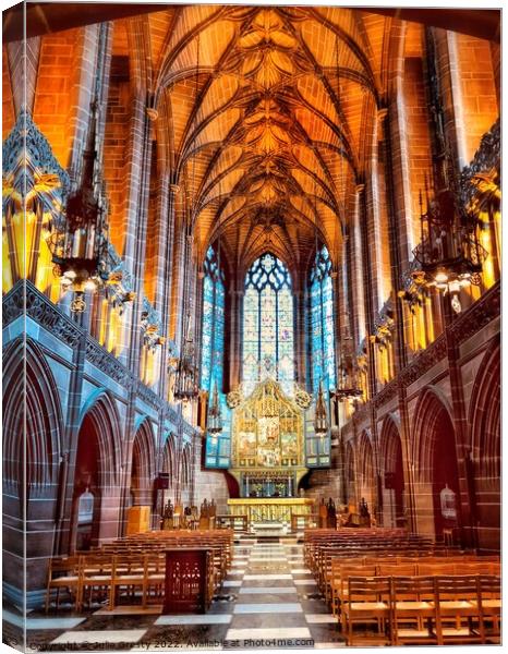 The Lady Chapel Liverpool Cathedral Merseyside Canvas Print by Julie Gresty