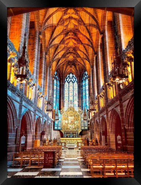 The Lady Chapel Liverpool Cathedral Merseyside Framed Print by Julie Gresty