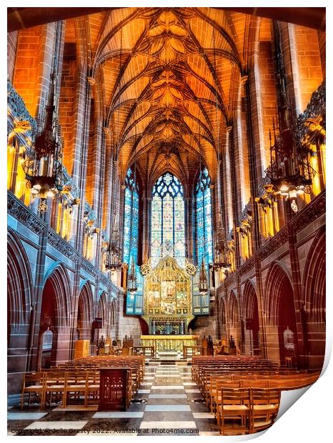 The Lady Chapel Liverpool Cathedral Merseyside Print by Julie Gresty