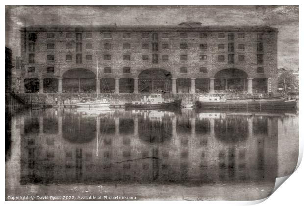 Vintage Royal Albert Dock Liverpool  Print by David Pyatt