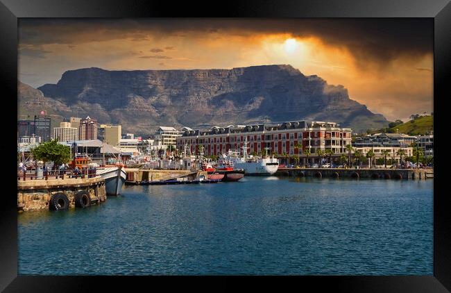 Cape Town and Table Mountain Framed Print by Tracey Turner