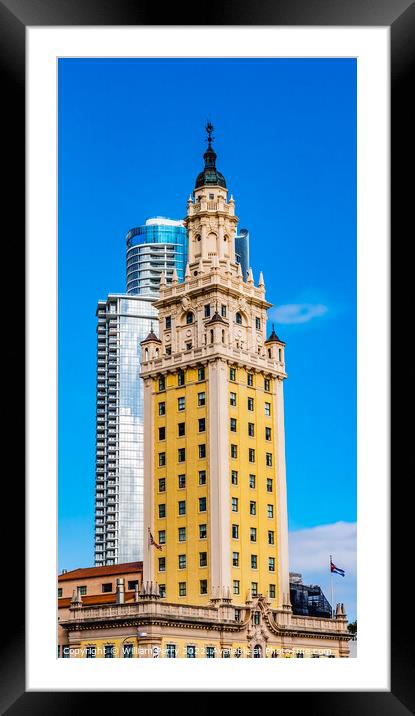 Freedom Tower Miami Florida Framed Mounted Print by William Perry