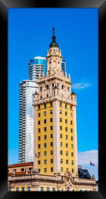 Freedom Tower Miami Florida Framed Print by William Perry