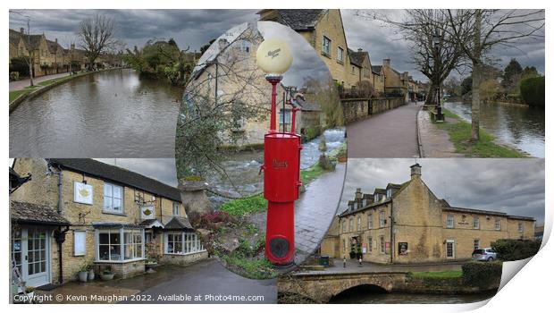 Bourton On The Water Postcard Style Print by Kevin Maughan