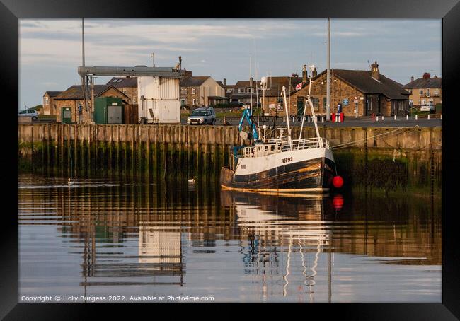 "Dawn's Tribute: Northumberland's Nautical Narrati Framed Print by Holly Burgess