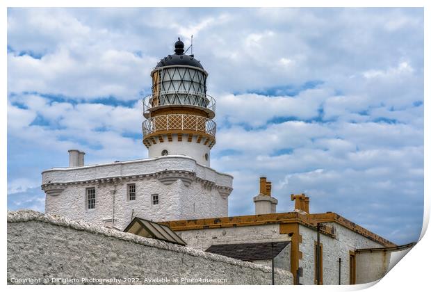 Kinnaird Head Castle Lighthouse Print by DiFigiano Photography