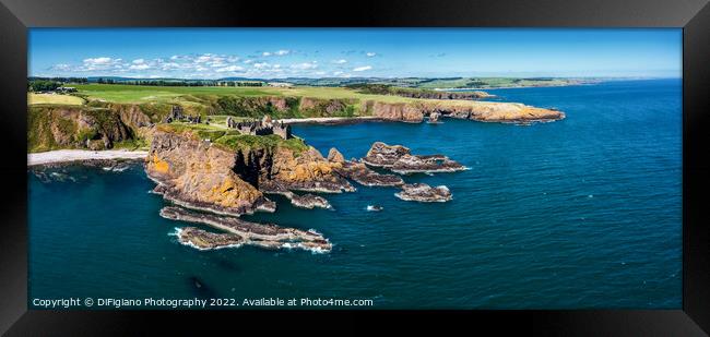 Dunnottar Castle Panorama Framed Print by DiFigiano Photography
