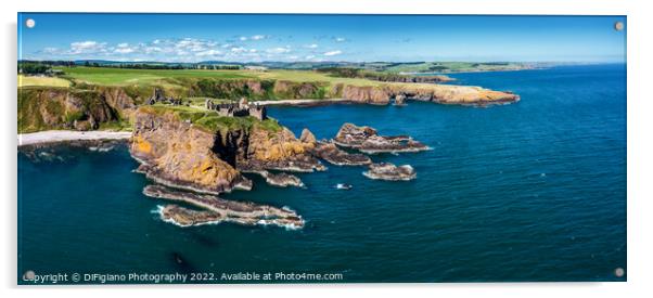 Dunnottar Castle Panorama Acrylic by DiFigiano Photography