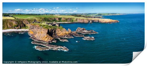 Dunnottar Castle Panorama Print by DiFigiano Photography