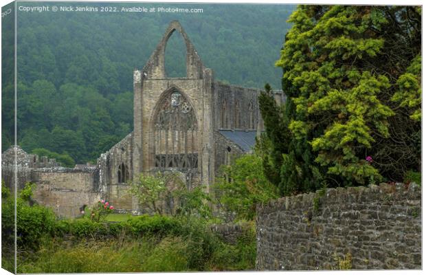 Tintern Abbey Wye Valley Monmouthshire Canvas Print by Nick Jenkins