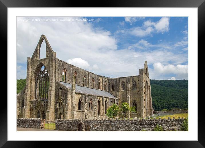Tintern Abbey Wye Valley Monmouthshire  Framed Mounted Print by Nick Jenkins