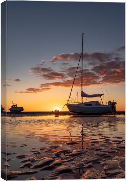 Meols Sunset Shore Canvas Print by Liam Neon