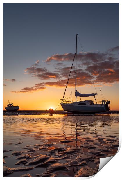 Meols Sunset Shore Print by Liam Neon
