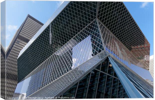 Seattle Central Library Canvas Print by John Mitchell