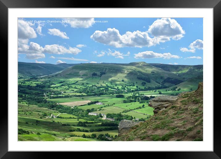  Vale Of Edale Framed Mounted Print by Alison Chambers
