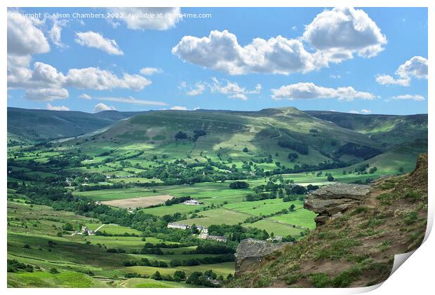  Vale Of Edale Print by Alison Chambers