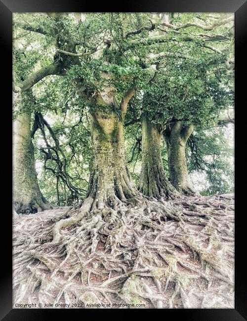 J.R.R. Tolkien Trees, Avebury, Wiltshire Framed Print by Julie Gresty
