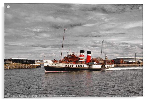 Waverley Leaving Port Ayr Acrylic by Rodney Hutchinson