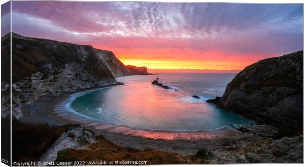 Man O'War Bay Sunrise Canvas Print by Brett Gasser