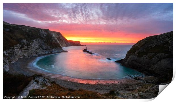 Man O'War Bay Sunrise Print by Brett Gasser