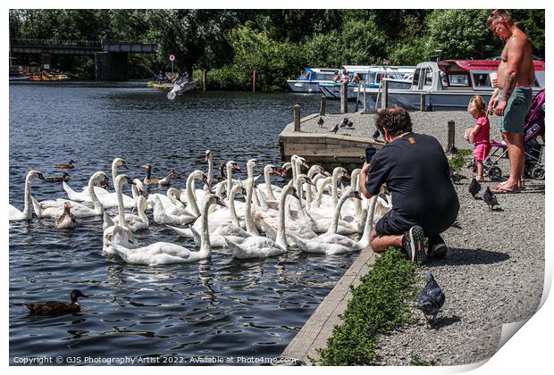 Busy at Wroxham Print by GJS Photography Artist