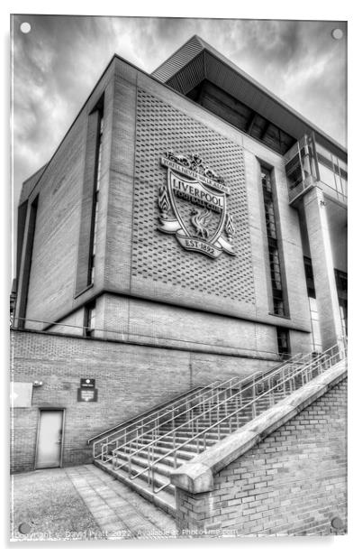 Anfield Stadium Liverpool  Acrylic by David Pyatt