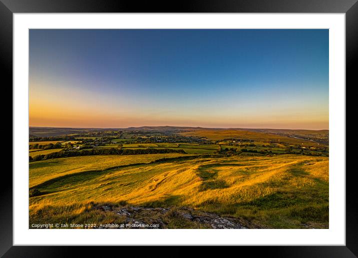 Majestic Brentor Sunset Framed Mounted Print by Ian Stone