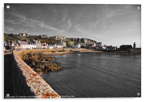 PortPatrick sea front Acrylic by Rodney Hutchinson