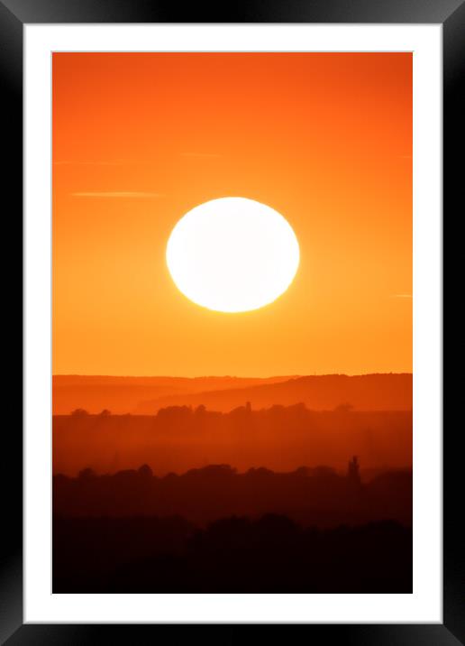 Summer solstice sunset, belvoir castle Framed Mounted Print by David McGeachie