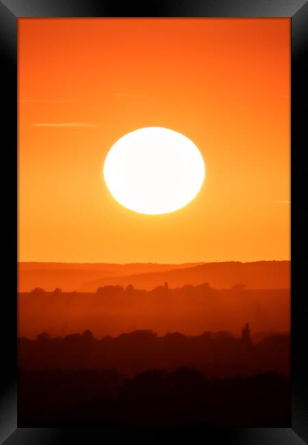 Summer solstice sunset, belvoir castle Framed Print by David McGeachie