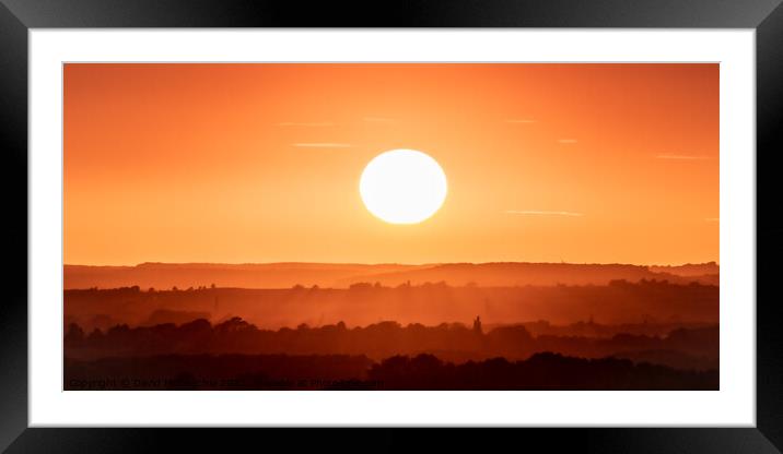 Majestic Solstice Sunset Framed Mounted Print by David McGeachie