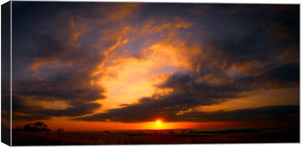 The Majestic Summer Solstice Sunset Canvas Print by David McGeachie