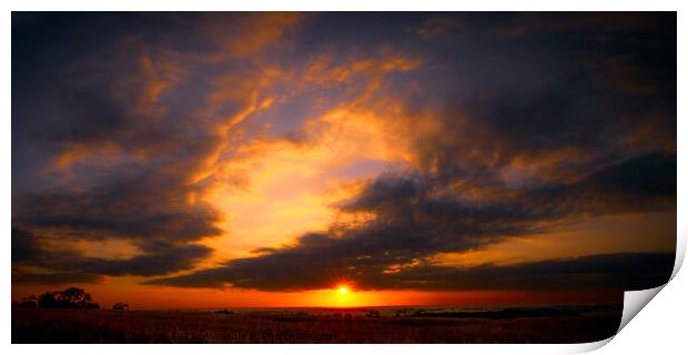 The Majestic Summer Solstice Sunset Print by David McGeachie