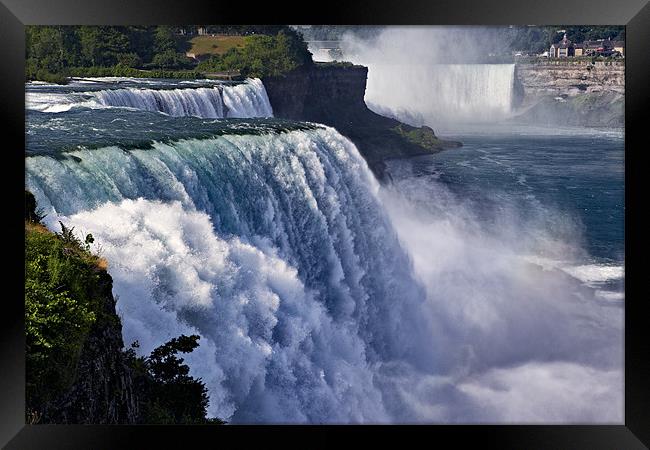 The Fury of the American Falls - Niagara Framed Print by Sharpimage NET