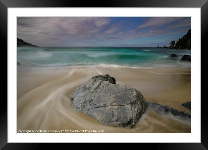 Dalmore Beach, Isle of Lewis, Outer Hebrides. Framed Mounted Print by Scotland's Scenery