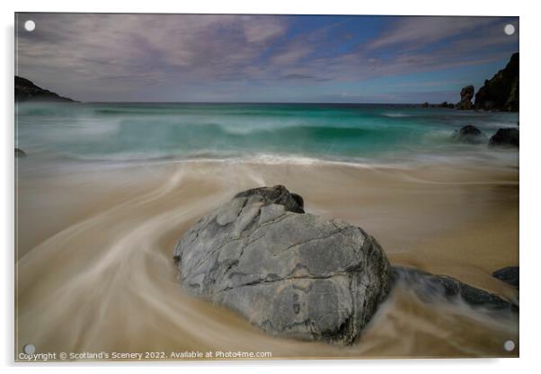 Dalmore Beach, Isle of Lewis, Outer Hebrides. Acrylic by Scotland's Scenery