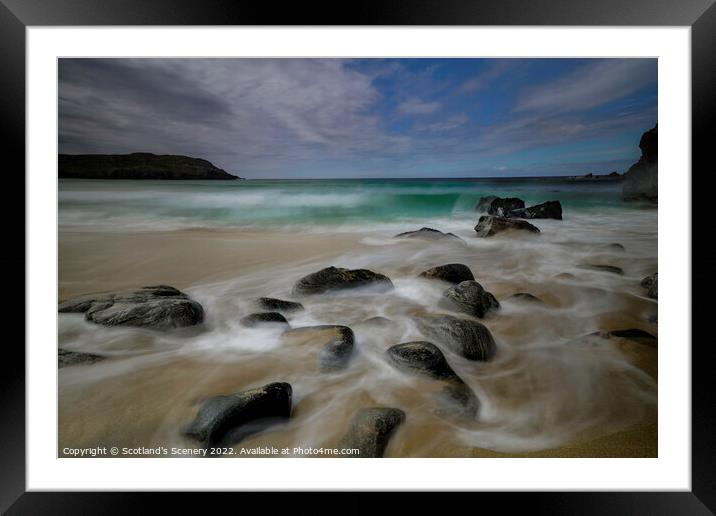 Rocky Dalmore Beach, Isle of Lewis, Outer Hebrides. Framed Mounted Print by Scotland's Scenery