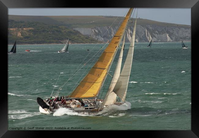 Around The Island Race 2022 (Isle of Wight) Framed Print by Geoff Stoner