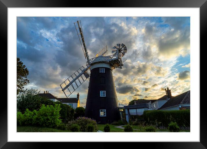 Paston Mill, 24th June 2022 Framed Mounted Print by Andrew Sharpe