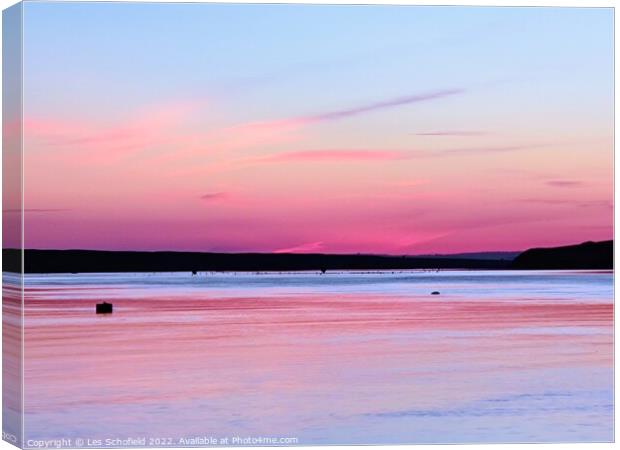 The Fleet Sunset  Canvas Print by Les Schofield