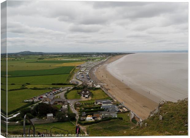From Brean Down to Berrow Beach in Somerset. Canvas Print by Mark Ward