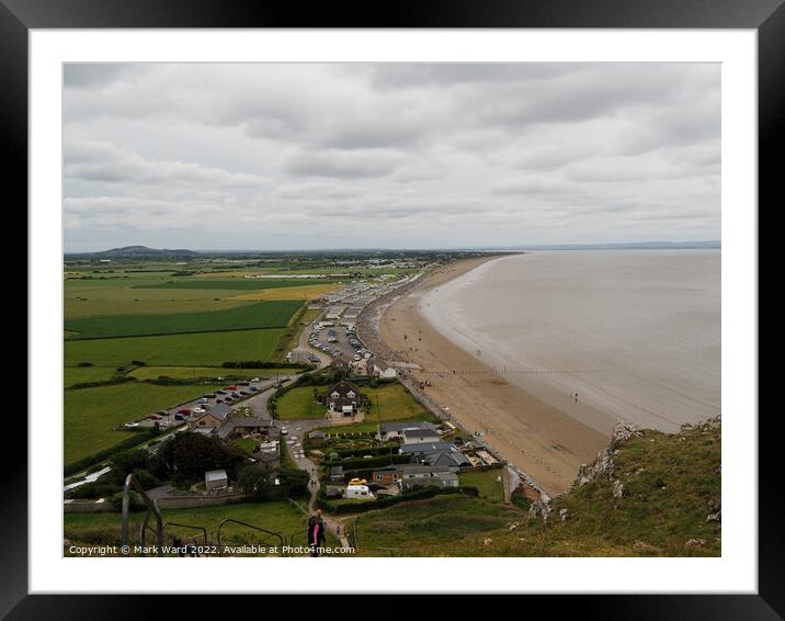From Brean Down to Berrow Beach in Somerset. Framed Mounted Print by Mark Ward