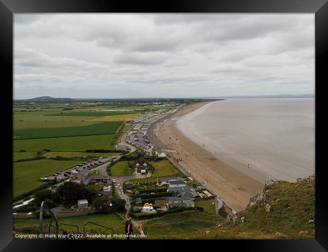 From Brean Down to Berrow Beach in Somerset. Framed Print by Mark Ward