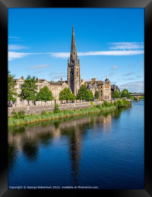River Tay and Perth City centre Framed Print by George Robertson