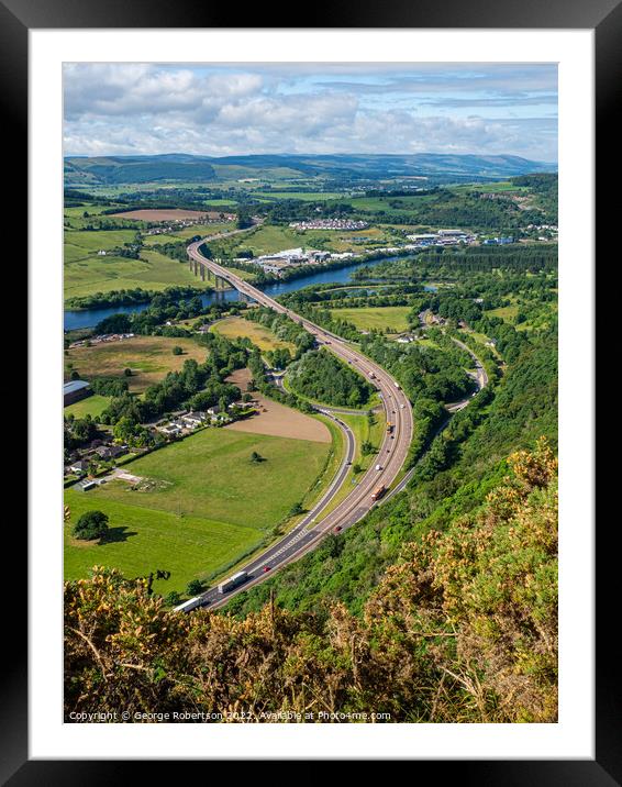 M90 Motorway at Perth Framed Mounted Print by George Robertson
